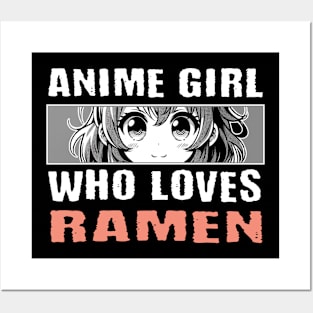 Anime Girl Who Loves Ramen Posters and Art